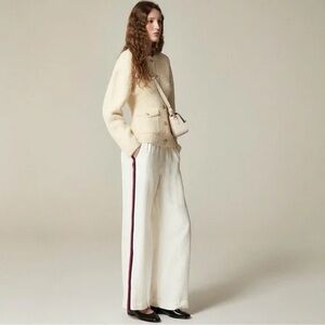 J. Crew Stratus side-stripe pant in textured satin